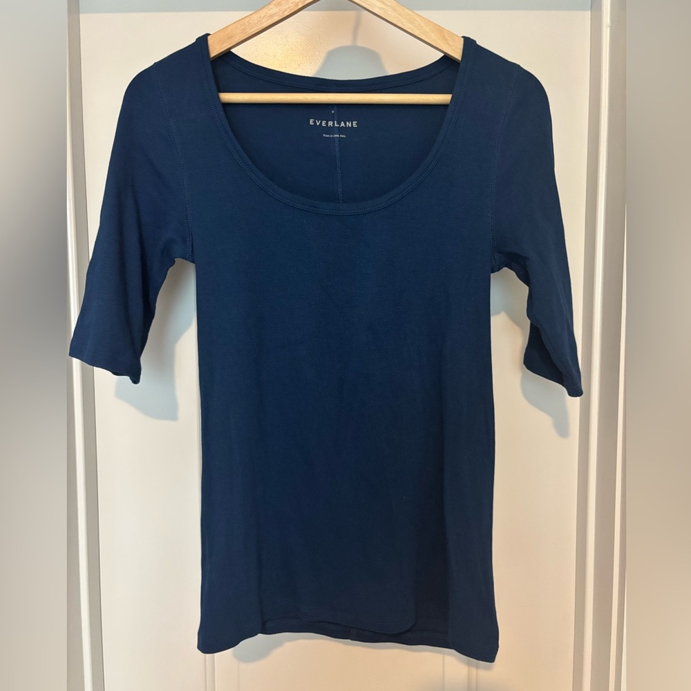 Everlane Women's Blue Short Sleeve Tee